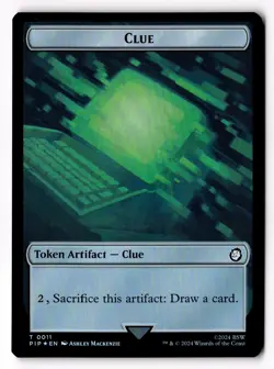 Junk // Clue Double-Sided Token 15 // 11 Universes Beyond: Fallout Foil NM - Image 2