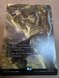 Force of Vigor - (Borderless) Marvel Universe Eternal-Legal Regular - Mtg - Image 1