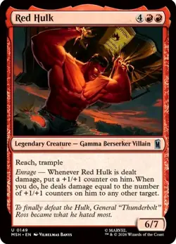 X 1 Red Hulk NM-M Marvel Super Heroes 149 MTG Magic The Gathering - Image 1