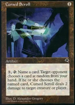 [1x] Cursed Scroll Slight Play, English Tempest MTG Magic - Image 1