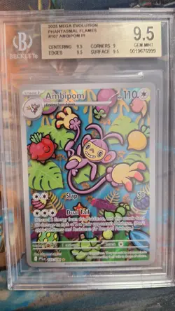 BGS 9.5 - Pokemon (2025) - EN Phantasmal Flames - Ambipom #107/094 - Image 1