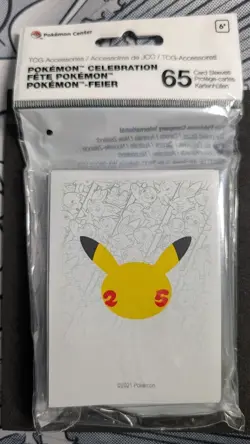 65 Ct Celebrations 25th Anniversary Pokemon Center Pokemon Card Sleeves Sealed - Image 1