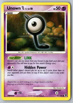 Pokemon: Unown [L] Common Great Encounters 91/106 LP+ - Image 1