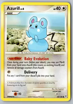 Pokemon: Azurill Common Diamond and Pearl 69/130 MP - Image 1