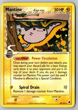 Pokemon: Mantine (Delta Species) Rare Dragon Frontiers 20/101 LP - Image 1
