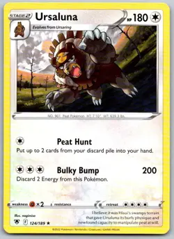 Ursaluna 124/189 Rare Astral Radiance Pokemon Near Mint - Image 1