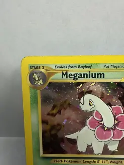 Meganium 11/111 Rare Neo Genesis Pokemon Unlimited Holo Moderately Played - Image 2