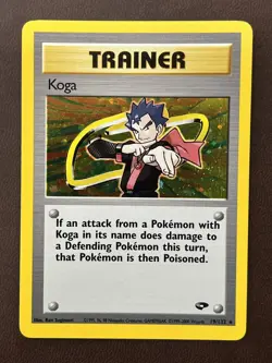 Koga Trainer - 2000 Pokemon Gym Challenge 19/132 Holo Rare WOTC Vintage LP - Image 1