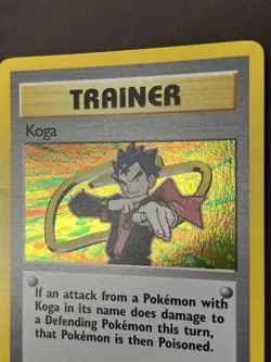Koga Trainer - 2000 Pokemon Gym Challenge 19/132 Holo Rare WOTC Vintage LP - Image 2