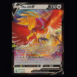 Ho-Oh V 140/195 Silver Tempest Holo V Rare Pokemon TCG NM - Image 1