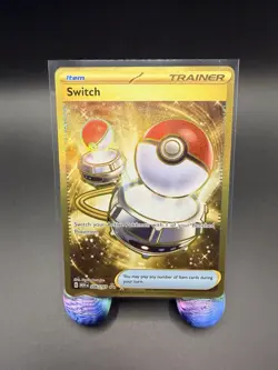 Pokemon Switch 206/165 Scarlet & Violet 151 Gold Secret Rare Holo English Train… - Image 1
