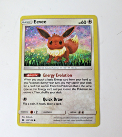 2017 Pokemon Sun & Moon EEVEE #101/149 Sequin Holo - Image 5