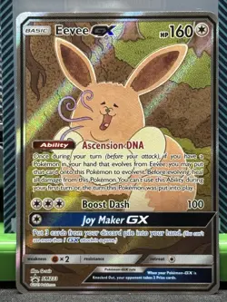 Pokemon TCG Eevee GX SM233 Full Art Black Star Promo Sun & Moon LP - Image 1