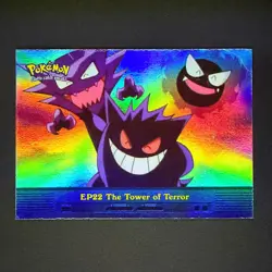 Topps Pokemon TV Animation Series 2 Rainbow Foil Episode 22 The Tower Of Terror - Image 1