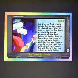 Topps Pokemon TV Animation Series 2 Rainbow Foil Episode 22 The Tower Of Terror - Image 2