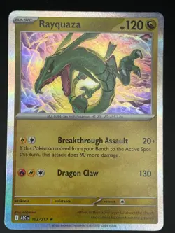 RAYQUAZA 153/217 RARE ASCENDED HEROES POKEMON HOLO NM/M - Image 1