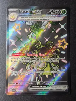 Espathra ex 214/091 NM Paldean Fates Shiny Ultra Rare Pokemon - Image 1