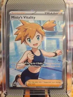Pokemon Misty's Vitality 111/084 Ultra Rare Pitch Black Holo Near Mint Full Art - Image 1