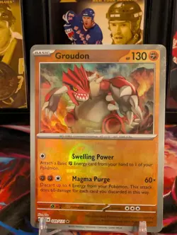 Pokemon Groudon Prismatic Evolutions 49/131 Masterball reverse holo - Image 1
