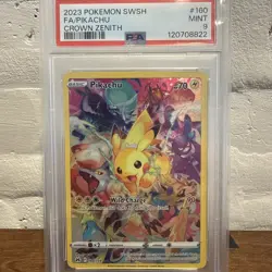 2023 Pokemon Sword And Shield Crown Zenith #160 Fa/Pikachu Crown Zenith PSA 9 - Image 1