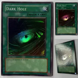 Yu-Gi-Oh! Dark Hole - Super Rare - LOB-E041 - Light Play - Image 1
