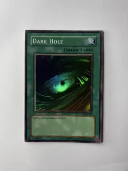 Yu-Gi-Oh! Dark Hole - Super Rare - LOB-E041 - Light Play - Image 2