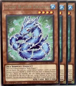 3x Yugioh Light Water Dragon MZMU-EN031 - Rare - 1st Edition NM - Image 1