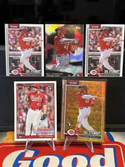 2026 Topps Series 2 Sal Stewart Orange Sun Holo Foil Parallel #372 Rookie Lot - Image 1