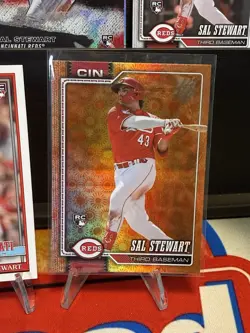 2026 Topps Series 2 Sal Stewart Orange Sun Holo Foil Parallel #372 Rookie Lot - Image 2