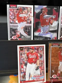2026 Topps Series 2 Sal Stewart Orange Sun Holo Foil Parallel #372 Rookie Lot - Image 3