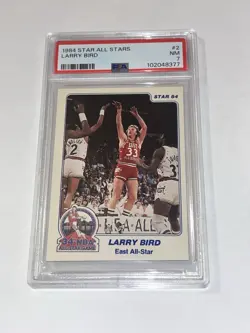 1984-85 STAR LARRY BIRD ALL-STAR #2 PSA 7 RARE CELTICS HALL OF FAMER - Image 1