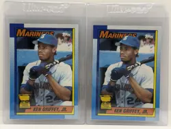 1990 Topps - Ken Griffey Jr #336 All Star Rookie Card Lot of 2 - Image 2