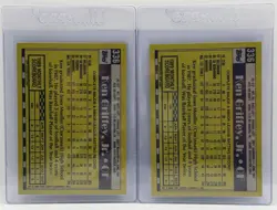 1990 Topps - Ken Griffey Jr #336 All Star Rookie Card Lot of 2 - Image 3