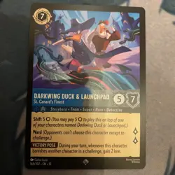#165 Darkwing Duck & Launchpad - St. Canard's Finest Lorcana Attack of the Vine - Image 1