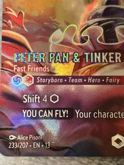 Disney Lorcana Peter Pan & Tinker Bell - Fast Friends (Enchanted) 233/207 - Image 2