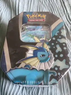 Pokemon TCG: Eevee Evolutions Tin - Vaporeon V - New! Sealed! - Image 1