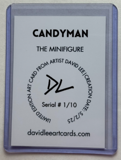 Candyman Limited Edition Artist Signed “The Minifigure” Trading Card 1/10 - Image 2