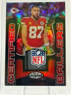 2023 Panini Certified Travis Kelce Certified ballers Black Mirror 1/1, #CBM-7 - Image 1