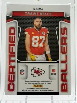 2023 Panini Certified Travis Kelce Certified ballers Black Mirror 1/1, #CBM-7 - Image 2