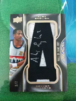 2009 Upper Deck Black Alex English Hall of Fame Letterman Patch Auto 3/7 🔥🔥🔥 - Image 1
