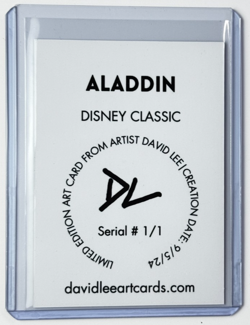 Aladdin Limited Edition Artist Signed Disney Classic Refractor Trading Card 1/1 - Image 2