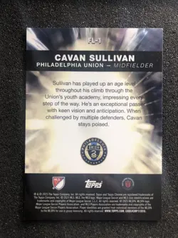 2025 Topps Chrome MLS Cavan Sullivan #FL-1 Fast Lane Refractor RC Rookie - Image 4