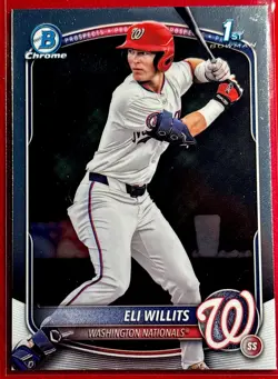 Eli Willits 1st Bowman Chrome Prospect BDC-1 Nationals - Image 1