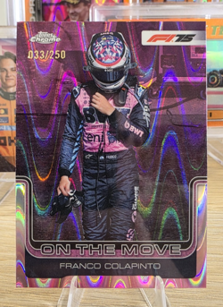 2025 Topps Chrome Formula 1 #187 Franco Colapinto Pink Refractor /250 - Image 1