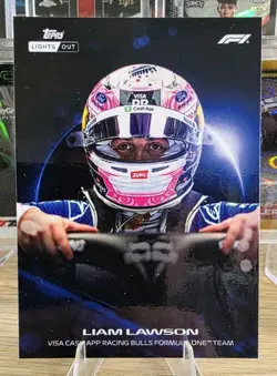 2026 Topps Formula 1 F1 Lights Out Liam Lawson HALO Helmet Card - Image 1