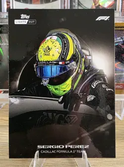 2026 Topps Formula 1 F1 Lights Out Sergio Perez HALO Helmet Card - Image 1