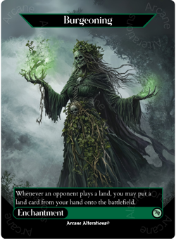 Burgeoning - Full Art Altered Art Custom Proxy Cards - Image 1