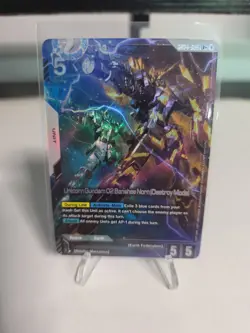 Gundam Card Game GD04-065 LR+ Unicorn Gundam 02 Norn (Destroy Mode) Foil NEW - Image 1