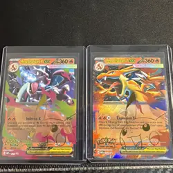 Both Mega Charizard X and Y Ex #029 and #030 Promo Pokemon Card - Image 1