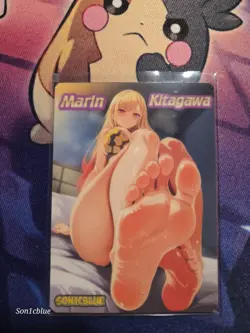 Marin Kitagawa My Dress Up Darling Custom Glow Waifu Card Feet Fan Art 2 - Image 1